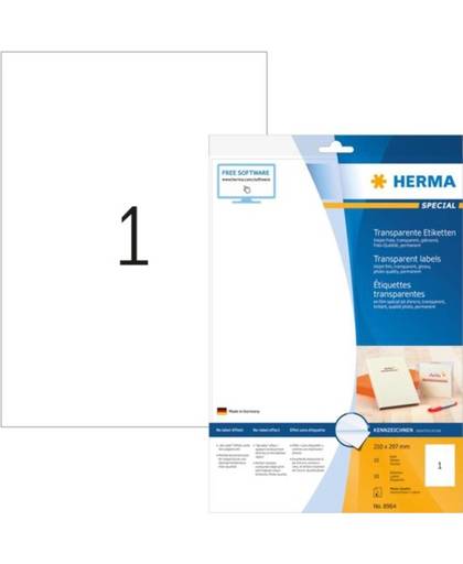 HERMA 8964 printeretiket Transparant Zelfklevend printerlabel