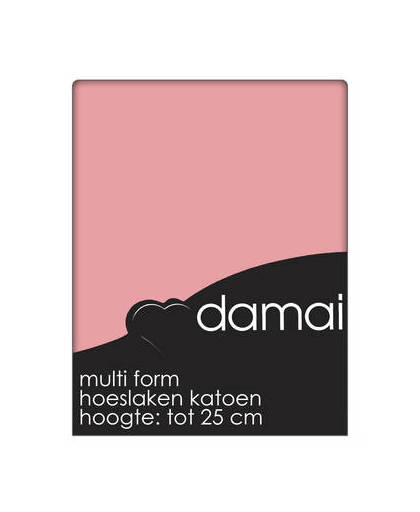 Hoeslaken multiform damai dusty roze (katoen)-80/90 x 200/210 cm