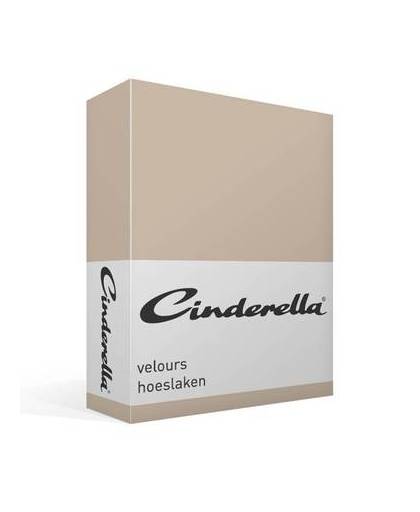 Cinderella velours hoeslaken - 1-persoons (80/90x190/200/220 cm)