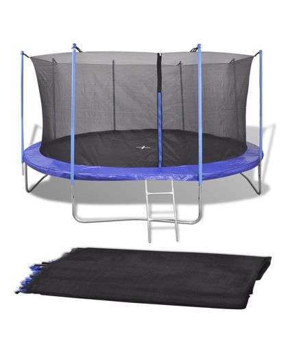 vidaXL Veiligheidsnet PE zwart voor 3,66 m ronde trampoline