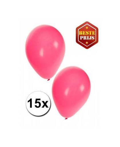 Roze ballonnen 15 stuks