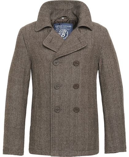 Brandit Pea Coat Jacket Brown XL