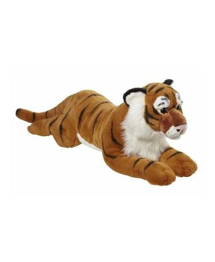 Pluche liggende tijger knuffel 70cm