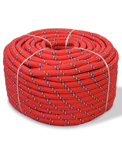 vidaXL Boot touw 14 mm 50 m polypropyleen rood