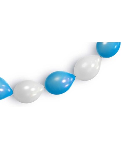 Blauw-Witte Knoopballonnen - 3 meter