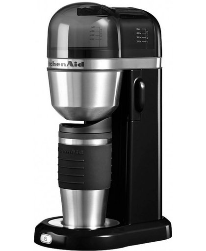 KitchenAid 5KCM0402 - Persoonlijke koffiezetapparaat - zwart onyx/gelakt/22.5x16.5x39.5cm lxbxh/1 thermosbeker/1 langdurig-filter/580-700W/50-60Hz/200-240V
