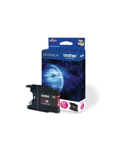 Brother LC-1280 inktcartridge magenta extra high capacity 1.200 pagina&#39;s 1-pack blister zonder alarm