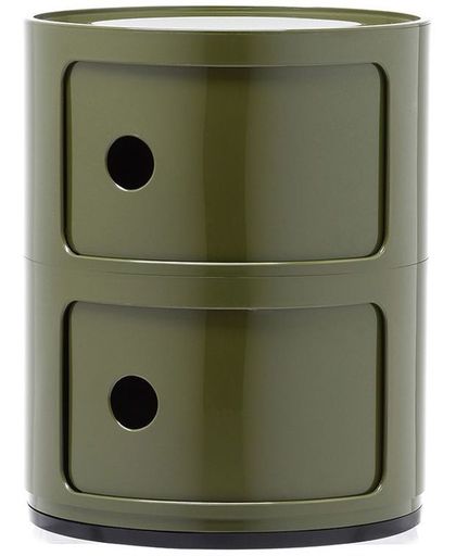 kartell Componibili 2 - Container - groen/glanzend/H 40cm/ Ø 32cm/Nieuwe kleur!
