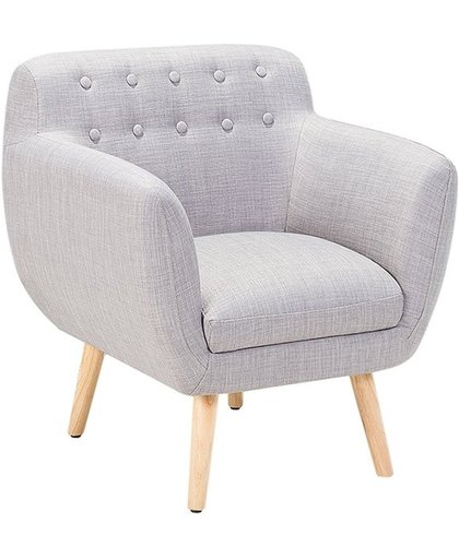 beliani Armstoel grijs - oorstoel - relaxstoel - tv-stoel - stoffen stoel - MELBY
