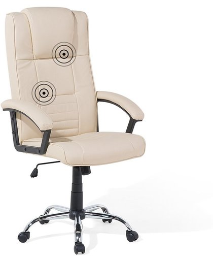 beliani Bureaustoel beige - burostoel - werkkamerstoel - gaming stoel - massagestoel - COMFORT