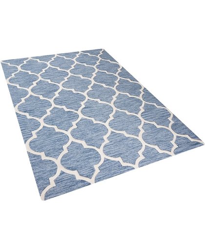 beliani Tapijt lichtblauw - 160x230 cm - wollen tapijt - carpet - karpet - vloerkleed - wol - YALOVA
