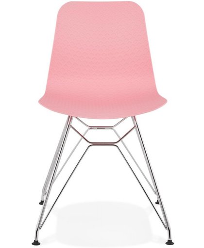 Kokoon Design Eetkamerstoel &#39;Fifi&#39;, kleur Roze/Metaal