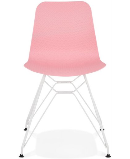 Kokoon Design Eetkamerstoel &#39;Fifi&#39;, kleur Roze/Wit