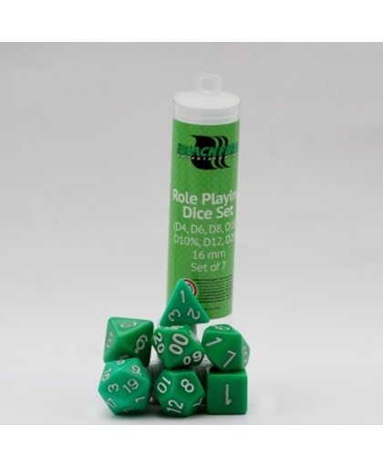 Polydice Dobbelstenen 16mm - Groen (7 stuks)