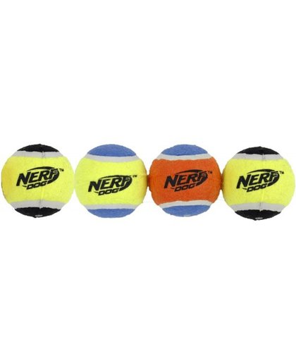 Nerf Squeak Tennisbal Assorti - XSmall - 4,5cm 4 st