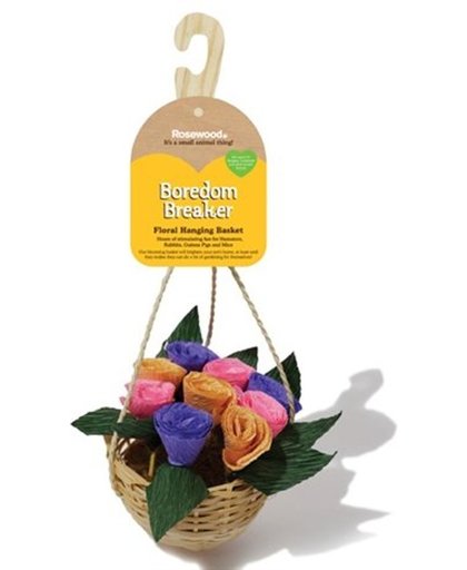 Rosewood Floral Hanging Basket - 12x12x30cm