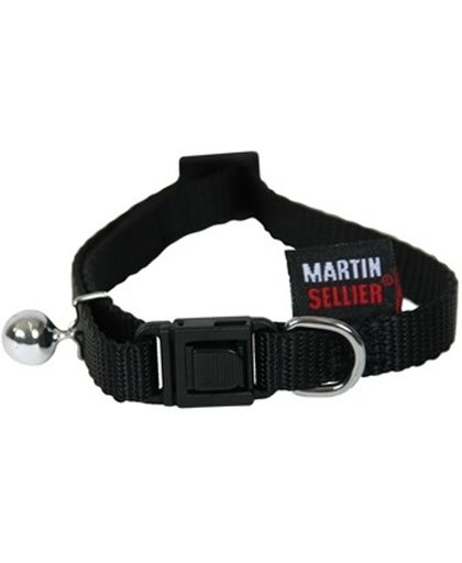 Martin Sellier Kattenhalsband Nylon Uni Zwart - 11mmx20-30cm