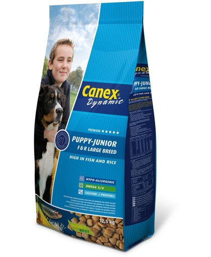 Canex Puppy / Junior Fish / Rice Large Breed - 12,5 kg