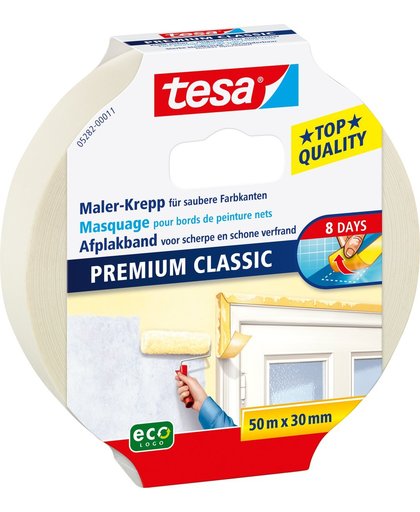 Tesa Premium Classic afplakband 50 m x 30 mm