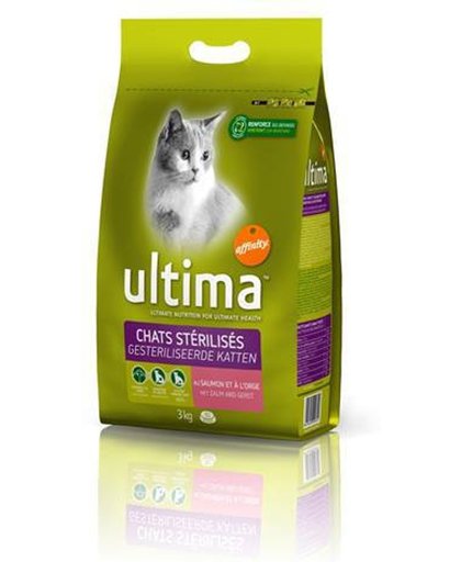 3kg Cat Sterilized Zalm &gerst Ultima Kattenvoer