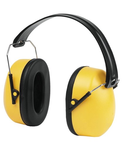 McCulloch gehoorbescherming geel met brede hoofdband