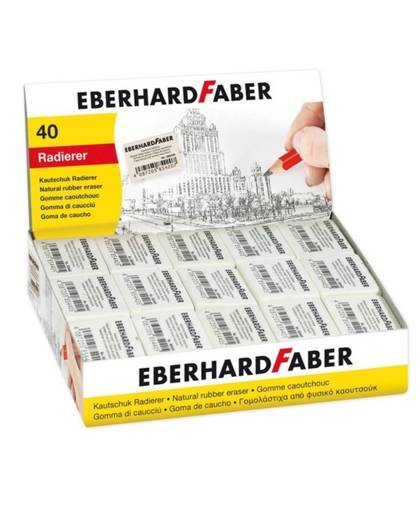 eberhard faber Gum Eberhard Faber voor potlood wit doos à 40 stuks