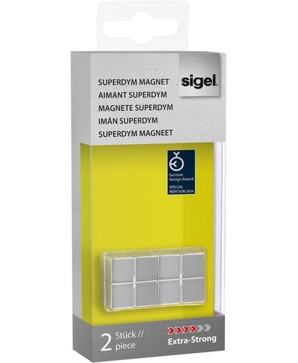 sigel Magneet voor glasbord Sigel 20x10x20mm Extra Strong 2 stuks