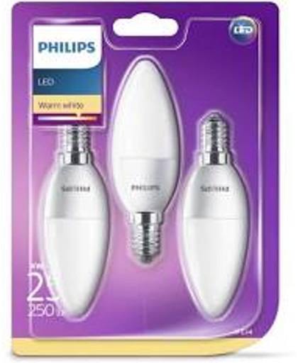 Philips LED kaarslamp B35 4W E14 blister 3 stuks