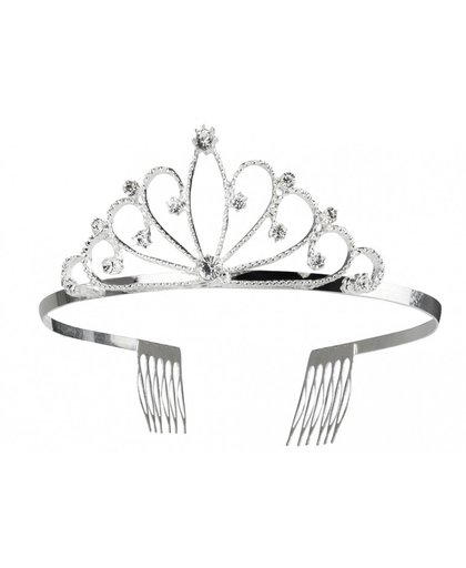 Vegaoo Zilverkleurige mini kroon voor vrouwen One Size