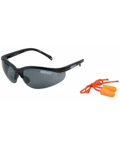 KS Tools Veiligheidsbril met oordopjes grijs 310.0171