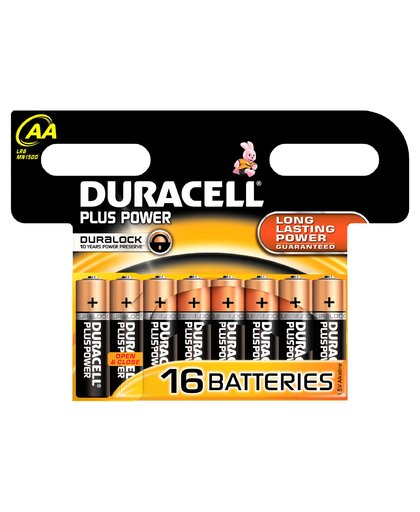 Duracell Alkaline batterijen AA Plus Power 16 st