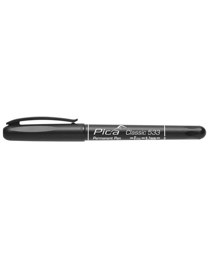 Pica Classic Permanente pen zwart 0,7 mm rond