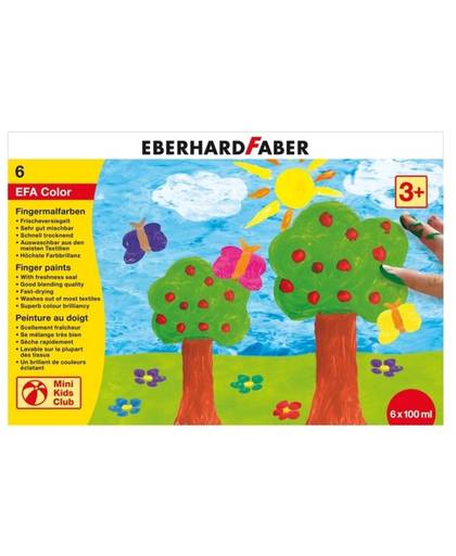 eberhard faber Vingerverf Eberhard Faber 100ml geel, rood, blauw, groen, wit, zwart