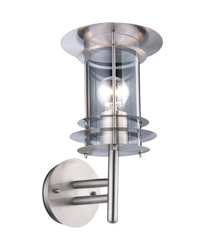 GLOBO Outdoor Wall Lamp MIAMI Stainless Steel Silver 3151