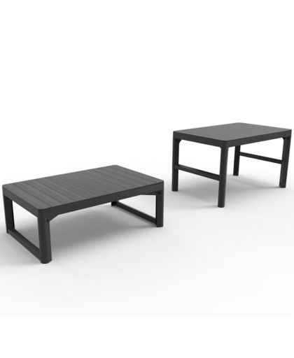 Allibert verstelbare tafel Lyon - grijs - 116x71,5x40/66 cm - Leen Bakker