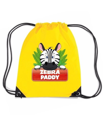 Zebra Paddy rugtas / gymtas geel voor kinderen Geel