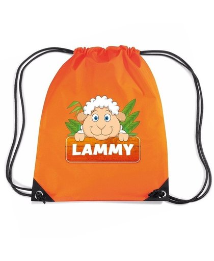 Lammy het schaap rugtas / gymtas oranje voor kinderen Oranje