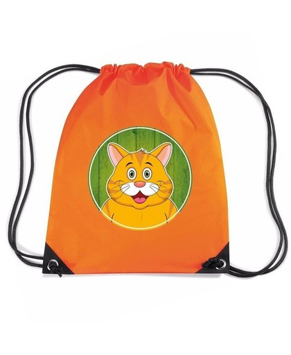 Rode katten / poes rugtas / gymtas oranje voor kinderen Oranje