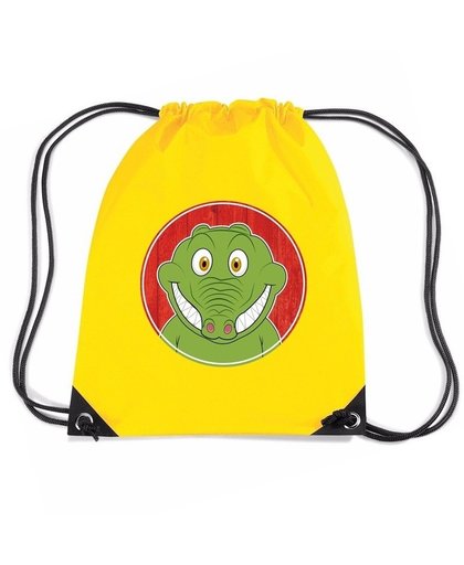 Krokodillen rugtas / gymtas geel voor kinderen Geel