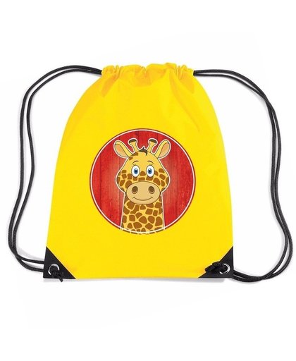 Giraffe rugtas / gymtas geel voor kinderen Geel