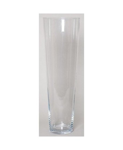 Conische vaas helder glas 70 cm Transparant