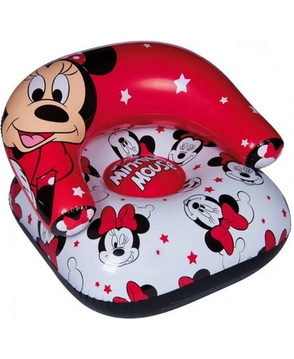Disney Minnie Mouse opblaasbare stoel rood/wit 60 cm