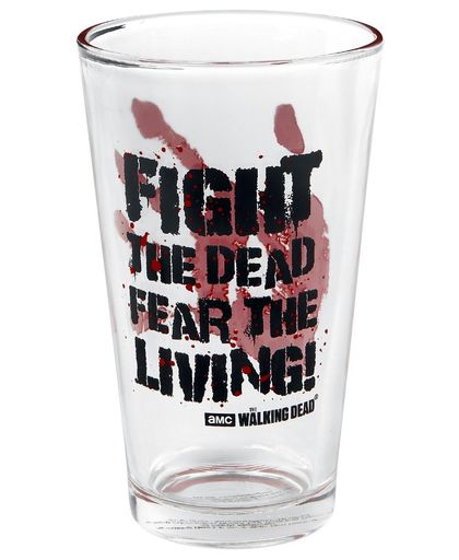 The Walking Dead Fight The Dead Pintglas transparant