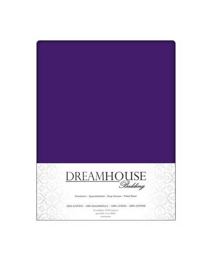 Dreamhouse Hoeslaken Katoen Paars-140 x 200 cm