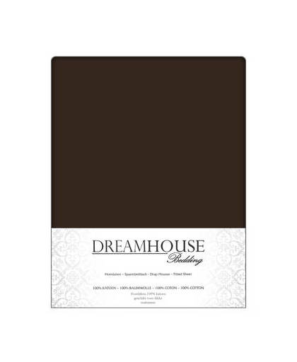 Dreamhouse Hoeslaken Katoen Bruin-140 x 200 cm