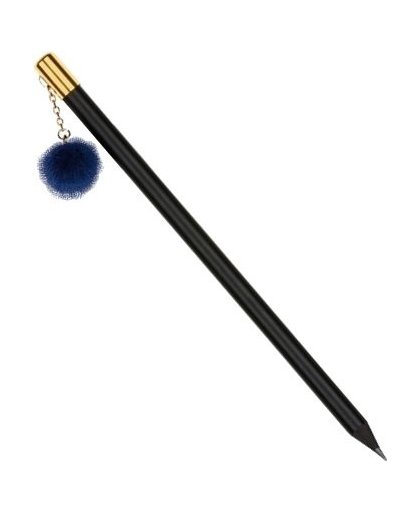 Moses Pompom potlood donkerblauw 17,8 cm