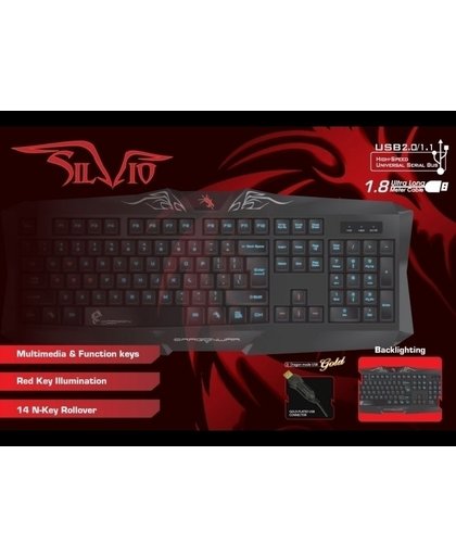 Dragon War Silvio Gaming Keyboard (qwerty)