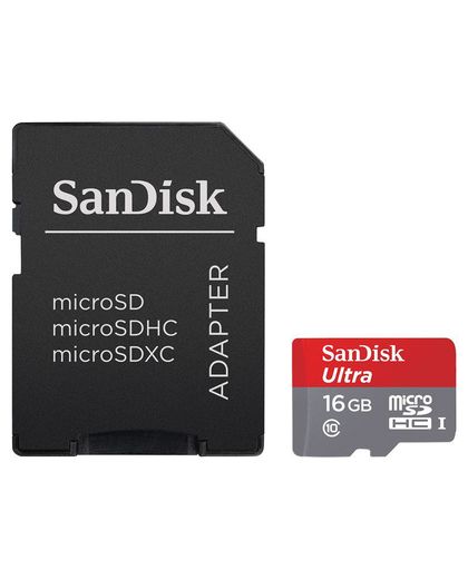 Sandisk - MicroSDHC Ultra 16GB 80MB/s UHS-I