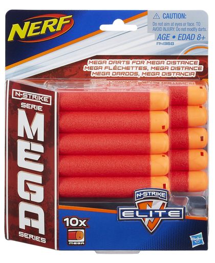 NERF - N-Strike Refill Mega 10 Darts (A4368)