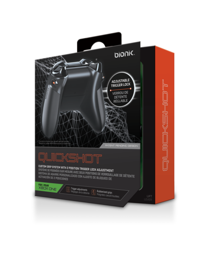 Bionik Quickshot Custom Rubber Grips with Dual Setting Trigger Lock (Xbox One)